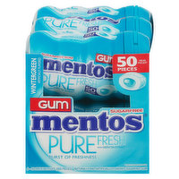 Mentos Gum, Sugar Free, Wintergreen, 50 Each