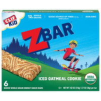 Zbar Energy Snack Bars, Iced Oatmeal Cookie, 6 Each