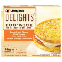 Jimmy Dean Egg'wich, Broccoli and Cheese Egg Frittatas, 4 Each