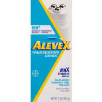 AleveX Pain Relieving Lotion, Max Strength, Menthol, 2.5 Ounce