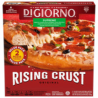 DiGiorno Pizza, Rising Crust, Original, Supreme, Value Pack, 2 Each