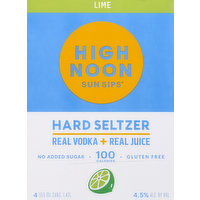 High Noon Hart Seltzer, Lime, 4 Pack, 4 Each