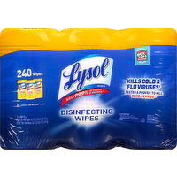 Lysol Disinfecting Wipes, Lemon & Lime Blossom Scent, 3 Pack, 240 Each