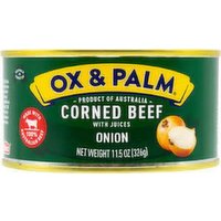 OX & PALM Corned Beef W/Juices Onion Flavor, 11.5 Ounce