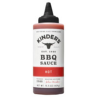 Kinder's BBQ Sauce, Hot, 15.5 Ounce