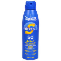 Coppertone Sunscreen Spray, Sport, Broad Spectrum SPF 50, 4-in-1, 5.5 Ounce