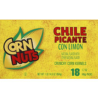 Corn Nuts Corn Kernels, Crunchy, Chile Picante Con Limon, 18 Each