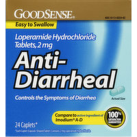 Good Sense Anti-Diarrheal, Caplets, 24 Each