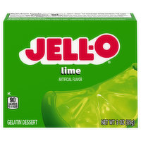 Jell-O Gelatin Dessert, Lime, 3 Ounce