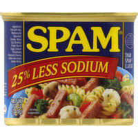 Spam Spam, Less Sodium, 12 Ounce
