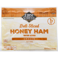 First Street Ham, Honey, Smoked, Family Size, 16 Ounce