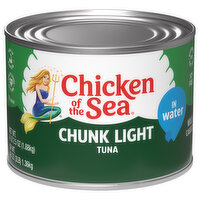 Chicken of the Sea Tuna, in Water, Light, Chunk, Wild Caughter, 1.88 Kilogram