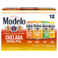 12 Pack Modelo Chelada Beer, Variety Pack, 144 Ounce