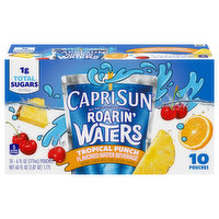 Capri Sun Flavored Water Beverage, Tropical Punch, 10 Each