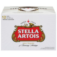 Stella Artois Beer, Premium Lager, 12 Each