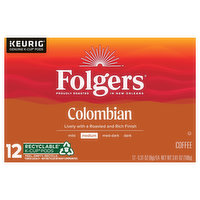 Folgers Coffee, Medium, Colombian, 12 Each