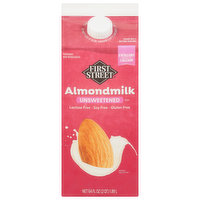 First Street Almondmilk, Unsweetened, 64 Ounce