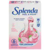 Splenda Drink Mix, Zero Calorie, Pink Lemonade, Liquid Pods, 6 Each