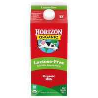 Horizon Organic Milk, Organic, Lactose-Free, 0.5 Gallon