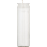 Continental Candle, Rosary Solid White, 8 Inch Tall, 1 Each