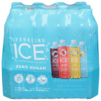 Sparkling Ice Sparkling Water, Zero Sugar, Flavored, 4 Flavors, 12 Pack, 204 Ounce