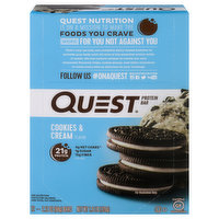 Quest Protein Bar, Cookies & Cream, 12 Each