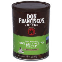 Don Francisco's Coffee, 100% Arabica, 100% Columbian Decaf, Medium Roast, 12 Ounce