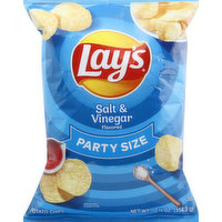 Lay's Potato Chips, Salt & Vinegar, Party Size, 12.5 Ounce