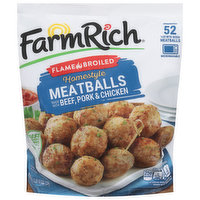 Farm Rich Meatballs, Homestyle, Flame Broiled, 6 Ounce