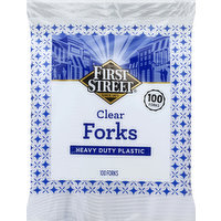First Street Forks, Clear, 100 Each