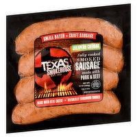 Texas Smokehouse Smoked Sausage, Jalapeno Cheddar, 13 Ounce