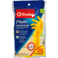 O-Cedar Gloves,  Handsaver, Large, 1 Each