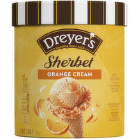 Dreyer's Orange Cream Sherbet & Light Vanilla Ice Cream, 1.5 Quart