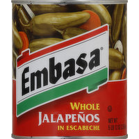 Embasa Jalapenos, in Escabeche, Whole, 92 Ounce