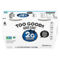 Too Good & Co. Yogurt, Blueberry, Ultra-Filtered, Low Fat, 4 Each