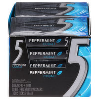 5 Gum, Sugarfree, Peppermint Cobalt, 10 Each