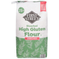 First Street High Gluten Flour, Bleached, Enriched, 400 Ounce
