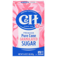 C&H Premium Pure Cane Granulated Sugar, 16 Ounce