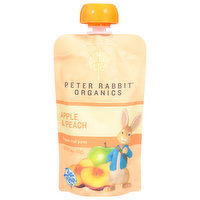 Peter Rabbit Organics Fruit Puree, Organic, Apple Peach, 4 Ounce