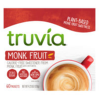 Truvia Sweetener, Calorie-Free, Monk Fruit, 60 Each