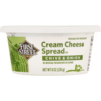 First Street Cream Cheese Spread, Chive & Onion, 8 Ounce