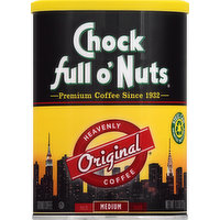 Chock full o'Nuts Coffee, Ground, Original, Medium, 11.3 Ounce