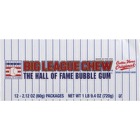 BIG LEAGUE CHEW Bubble Gum, 12 Each