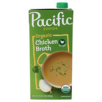 Pacific Foods Chicken Broth, Organic, Free Range, 32 Ounce