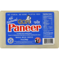 Gopi Cheese, Whole Milk, Paneer, 14 Ounce