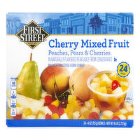 First Street Cherry Mixed Fruit In Juice, 24 Each
