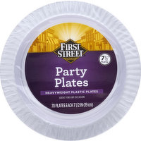 First Street Plastic Plates, Heavyweight, Party, 7-1/2 Inches, 70 Each
