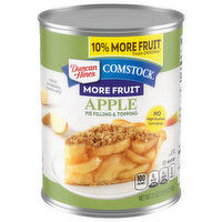 Duncan Hines Comstock More Fruit Apple Pie Filling and Topping, 21 Ounce