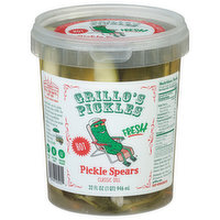 Grillo's Pickles Pickle Spears, Classic Dill, Hot, 32 Ounce