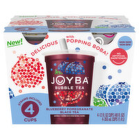 Joyba Bubble Tea, Blueberry Pomegranate, Black, 4 Each